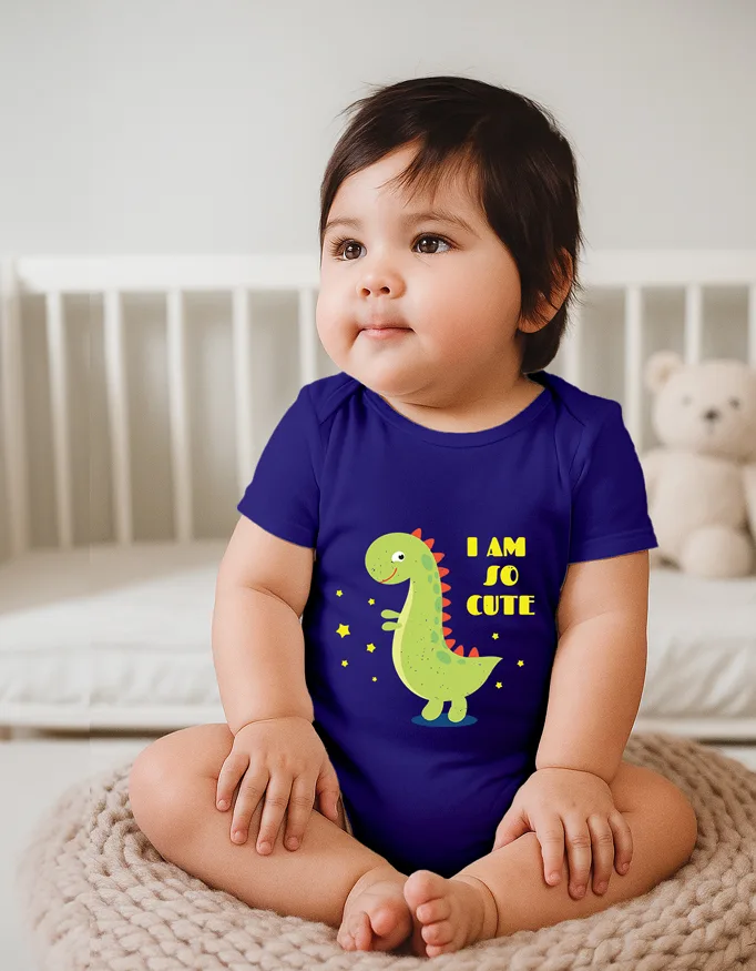 Dino Confidence - "I AM SO CUTE" Kids Rompers