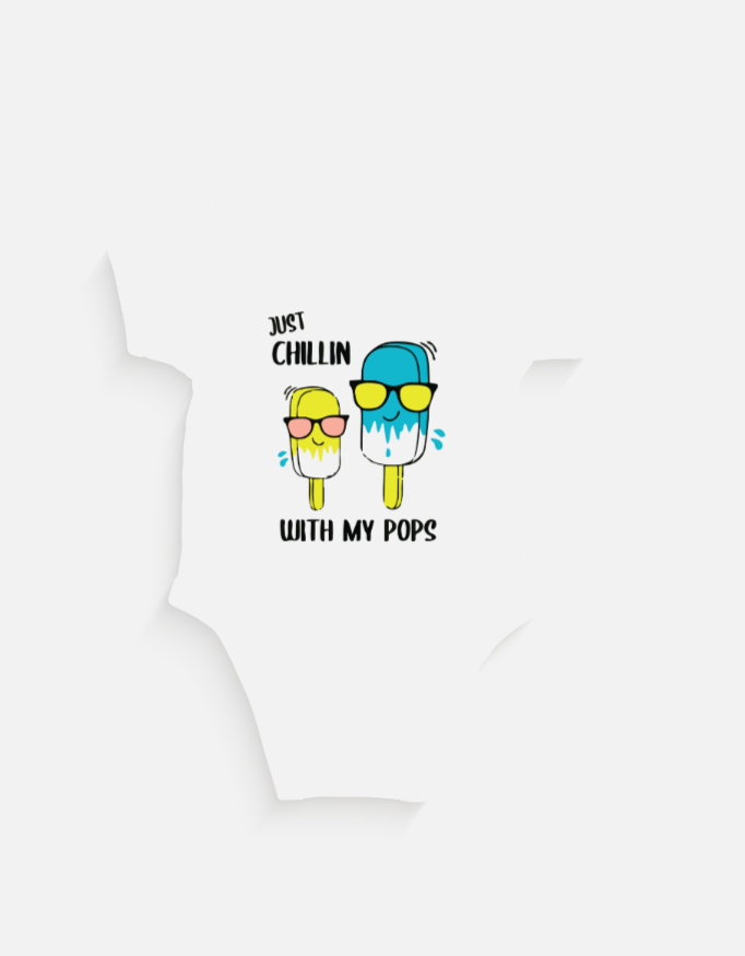 Just Chillin’ with My Pops Baby Romper