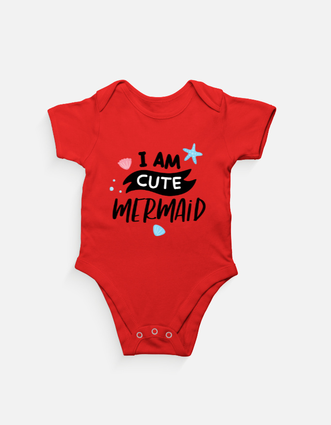 I Am Cute Mermaid – Baby  Rompers for Little Sea Stars